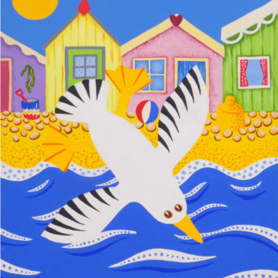 Seaside Seagull - Acrylic - 40cm x 30cm - by Sue Hofman