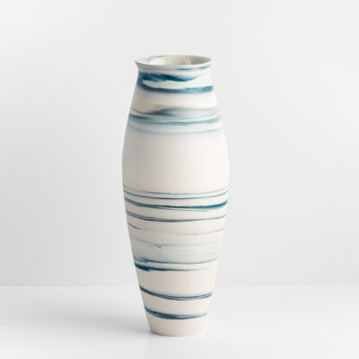 Tall porcelain vase - handthrown porcelain - 38cm - by Deborah Harwood