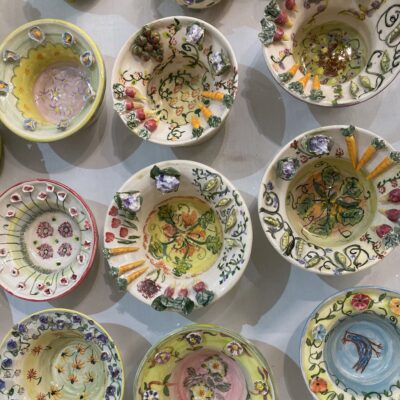 Sarah Sykes Fruit and vegetable bowls - Earthenware clay - Mixed sizes - by Sarah Sykes