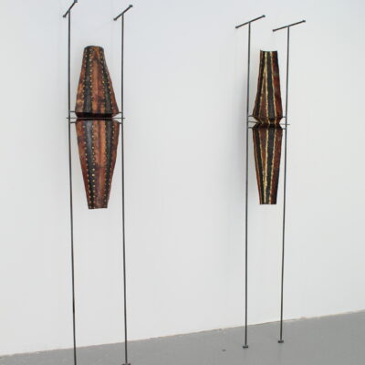 VENUS TASTE & CUPID VOICE - Copper & mild steel, waxed - each 204 X 35 X 29 - by Tim Sandys-Renton