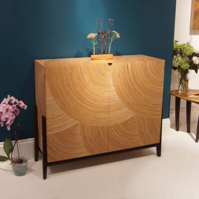 Arc Cabinet - Olive ash and fumed oak - 123cm (w) x 100 (h) x 50cm (d) - by Edward Johnson