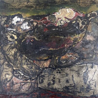 Untitled no. 3 - Mixed media on board - 50 x 50 cm - by Rose Gough