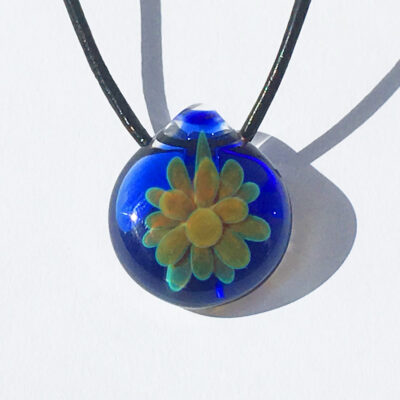 Sea Anemone Pendant - Glass - 3cm x 2.5cm - by Peter Barton