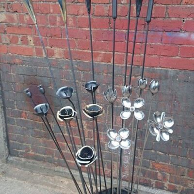 Assorted flowers - metalcraft - 139 - by Paul Mahony