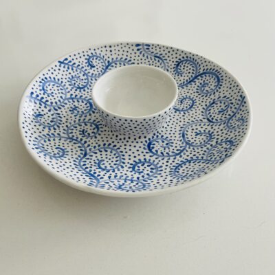 Chip and Dip Bowl - Stoneware - 20cm x 6cm - by Charlotte Notcutt