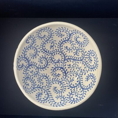 Decorated Bowl - Stoneware - 20cm x 8cm - by Charlotte Notcutt