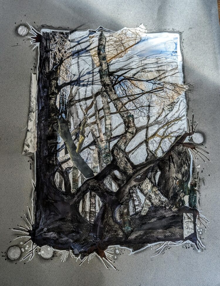 Mystic Woodland - Mixed media