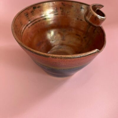 Copper scroll bowl - stoneware - small - by Diane Henshaw
