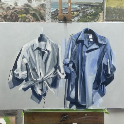 Shirts in oil - oil paints - 60cmx40cm - by Alexandra Beale