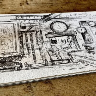 Day time drinking - Pencil - A5 - by Gina Hankin