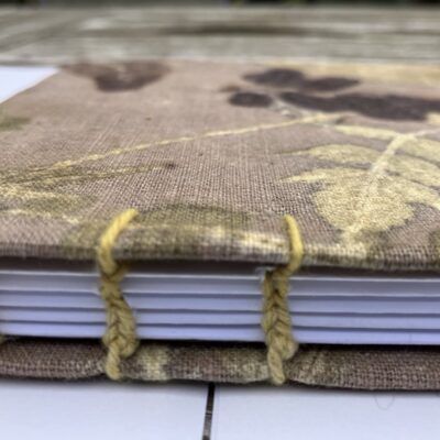 Artists ecoprint sketchbook - textile and paper - 30cm x 20cm - by Alison Furey