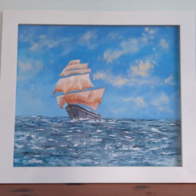 The Ship - Acrylic - 54cm x 50cm - by Allan Tripp