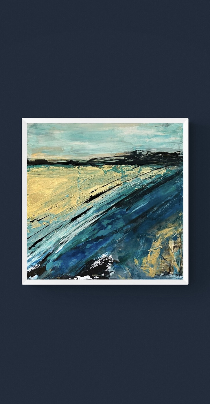 Landing perch - Acrylic and gold leaf