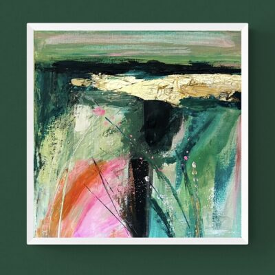 It’s like a jungle sometimes - Acrylic and gold leaf - 40 x 40cm - by Bec Hopkins