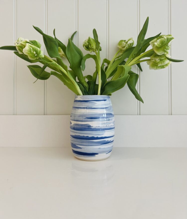Blue Water Vase - Stoneware Ceramic