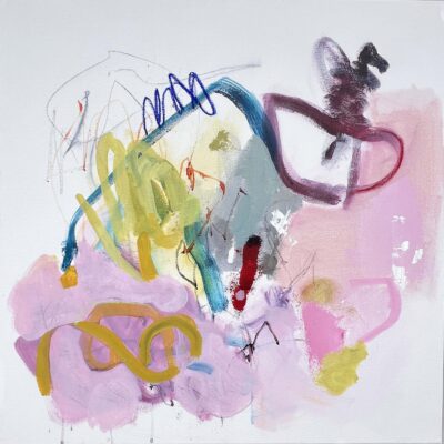 Exuberance - acrylic and mixed media on canvas - 70cm x 70cm - by Chérie Lubbock