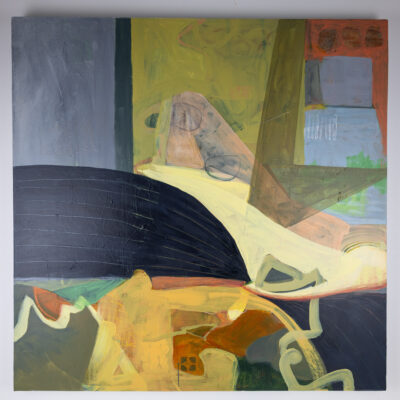 Turner's Afterglow (Reclaimed Earth series) - Acrylic and mixed media on canvas - 76x76x4 - by Clare Blatchford-Hanna