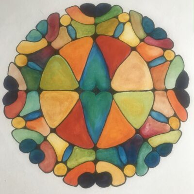 celtic dream - mixed media - 40x40 - by Deborah Porter