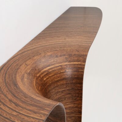 Calixis - Brown Oak and Fumed Oak - 90cm high x 200cm wide x 35cm deep - by Edward Johnson