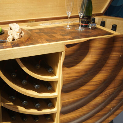 Orbis - Walnut and Oak - 165cm (w) x 93cm (h) x 54cm (d) - by Edward Johnson