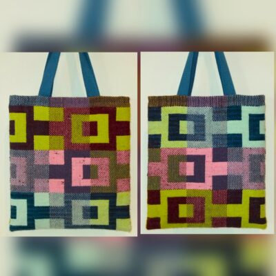 Handwoven bag - Textiles - 29 x 26 cm plus handles - by Elizabeth Russell