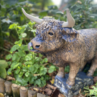 highland cow - ceramics - 55cm by 42cm - by Fae Crowley