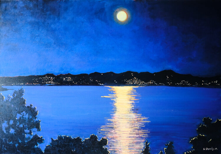 Full Moon Oslosfjord - Oil