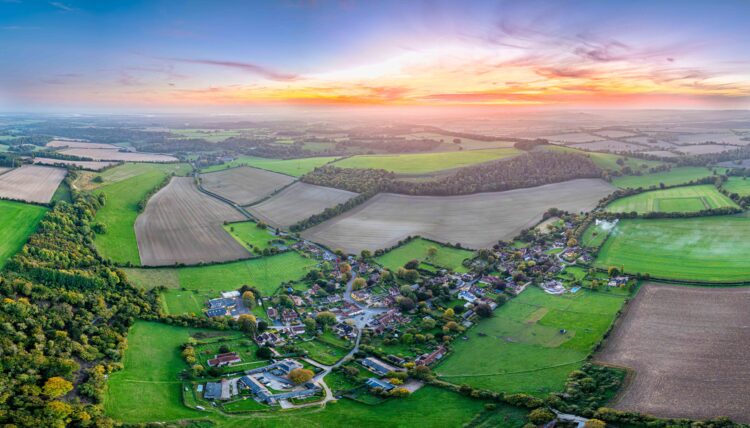 Compton Village at Sunset - Photo