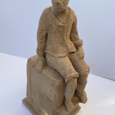 Reflecting - Stoneware ceramic - 32cm - by Christine Burgess