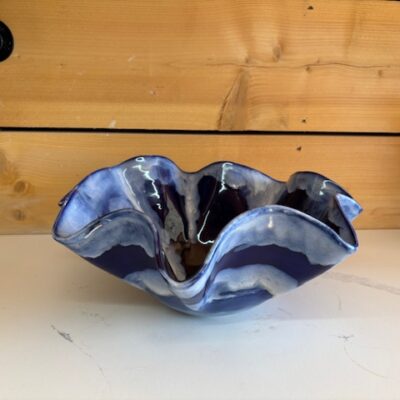 Splash - Stoneware Bowl - H 20 cm x W 40 cm x D 18 cm - by Gillian Terry