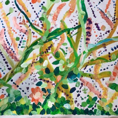 Summer Hedgerow - Acrylic on Paper - A1 - by Nina Viljoen