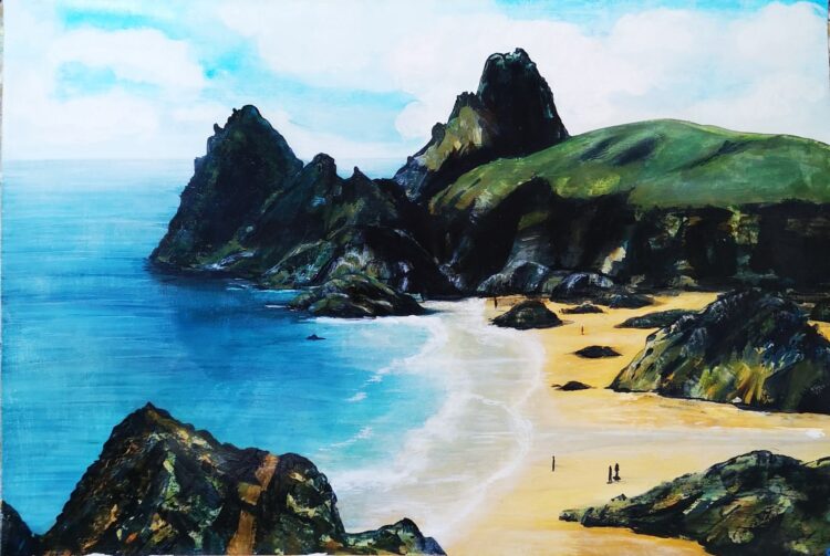 Kynance cove - Acrylic paint