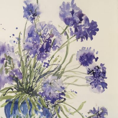 Blue Haze - watercolour - 37.5 x 48 cm - by Perdita Goldsmith