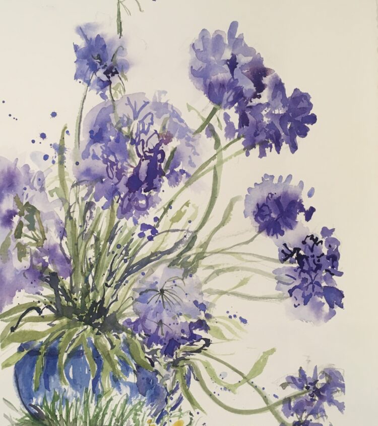 Blue Haze - watercolour