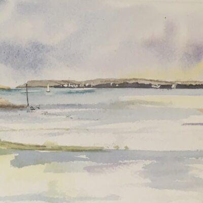 Evening Light - Watercolour - 64 x 30 cm - by Perdita Goldsmith
