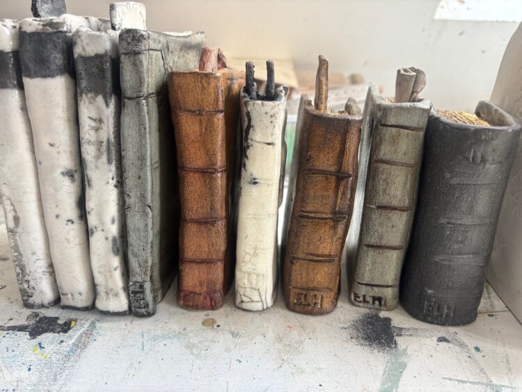 books - clay pigment wax