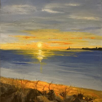 Sunset at The Witterings - Oil Painting - 59 cm x 49 cm - by Patsy Parfitt