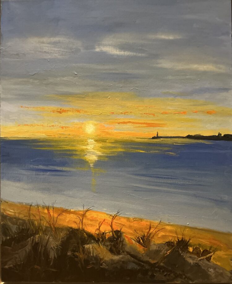 Sunset at The Witterings - Oil Painting
