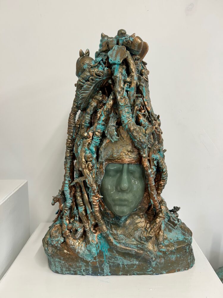 Modern Medusa - Jesmonite and Glass