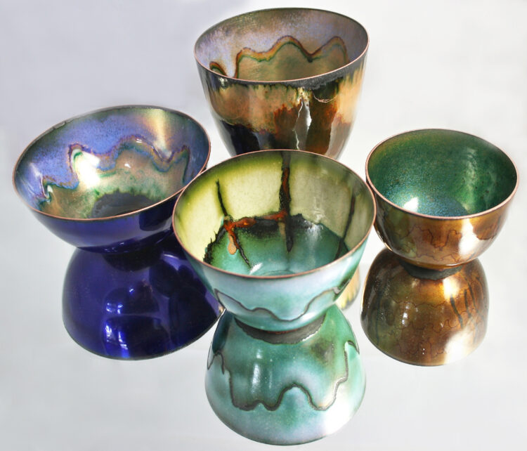 Bowls 1 - Enamel on copper