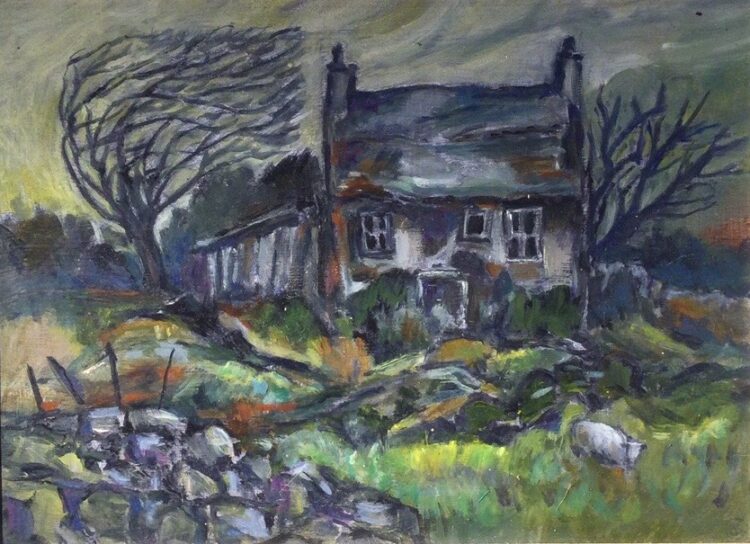 WELSH COTTAGE - Oil on canvas