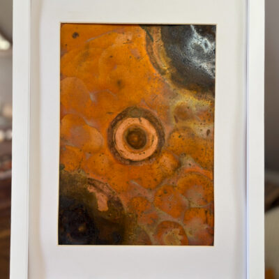 Fire in the Sky - Abstract Upcycled Copper - A4 - by Jake West