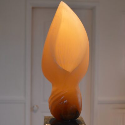 Lily - Agata Scuro Alabaster, Polyphant - 30cm x 10cm x 10cm - by Jane Fremantle