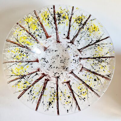 the winter bowl - Glass - 30cm round - by Janet Woods-Lennon