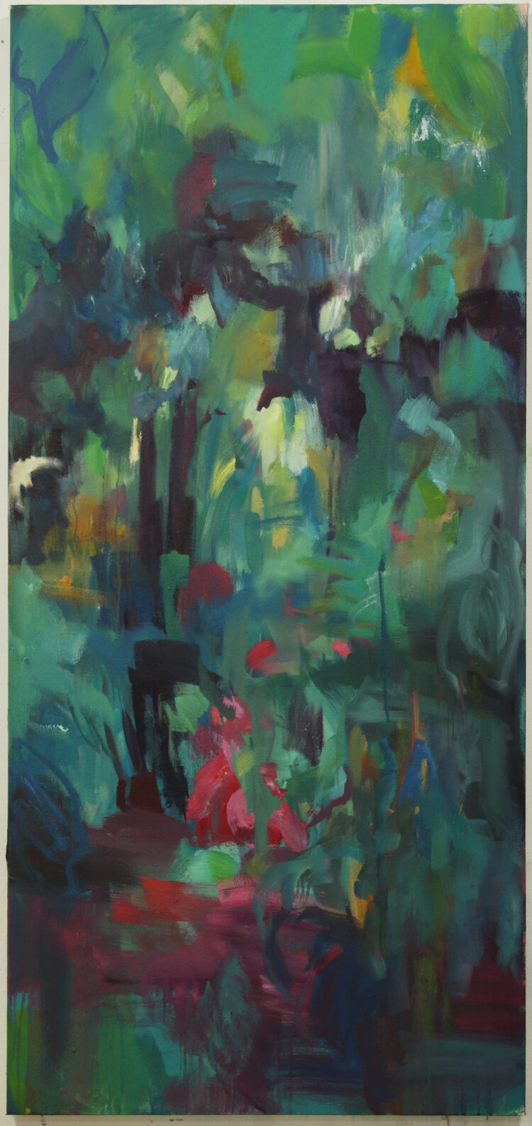 Will you visit today pink wanderer - oil on canvas