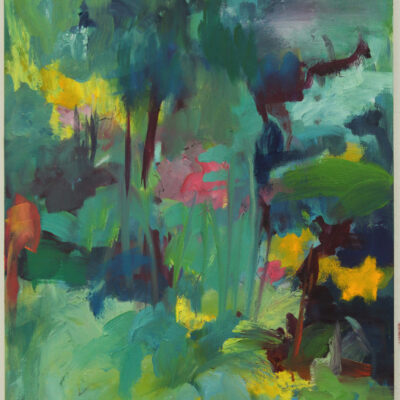 Low light yellow story - oil on board - 51 x 41 cm - by Jayne Sandys-Renton