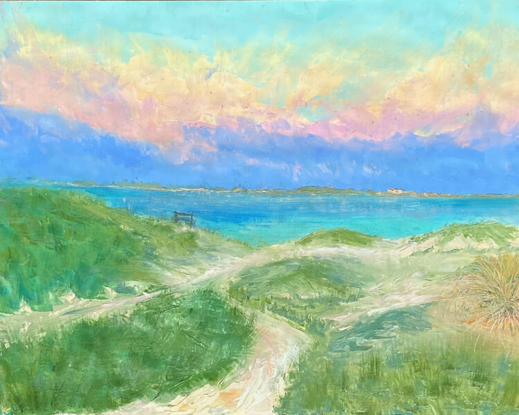 Turquiose dream - oil on board framed