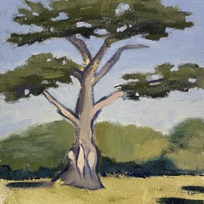 The Park - Oil on board - 8” x 10” - by Laura Fletcher