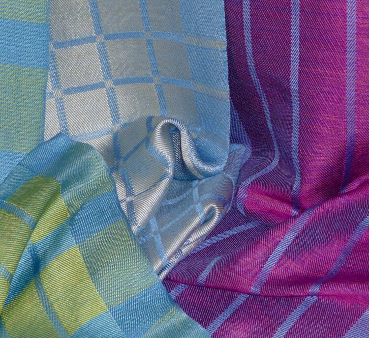 Three silk scarves