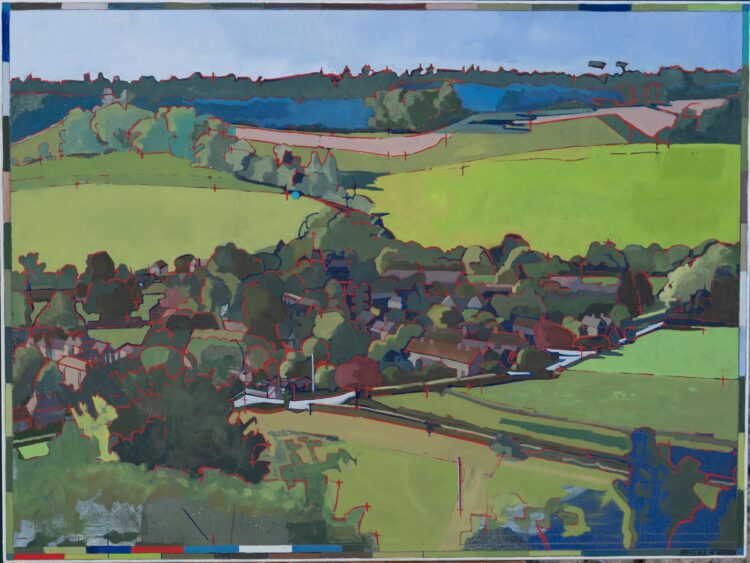 Flying over Charlton - Oil on Linen